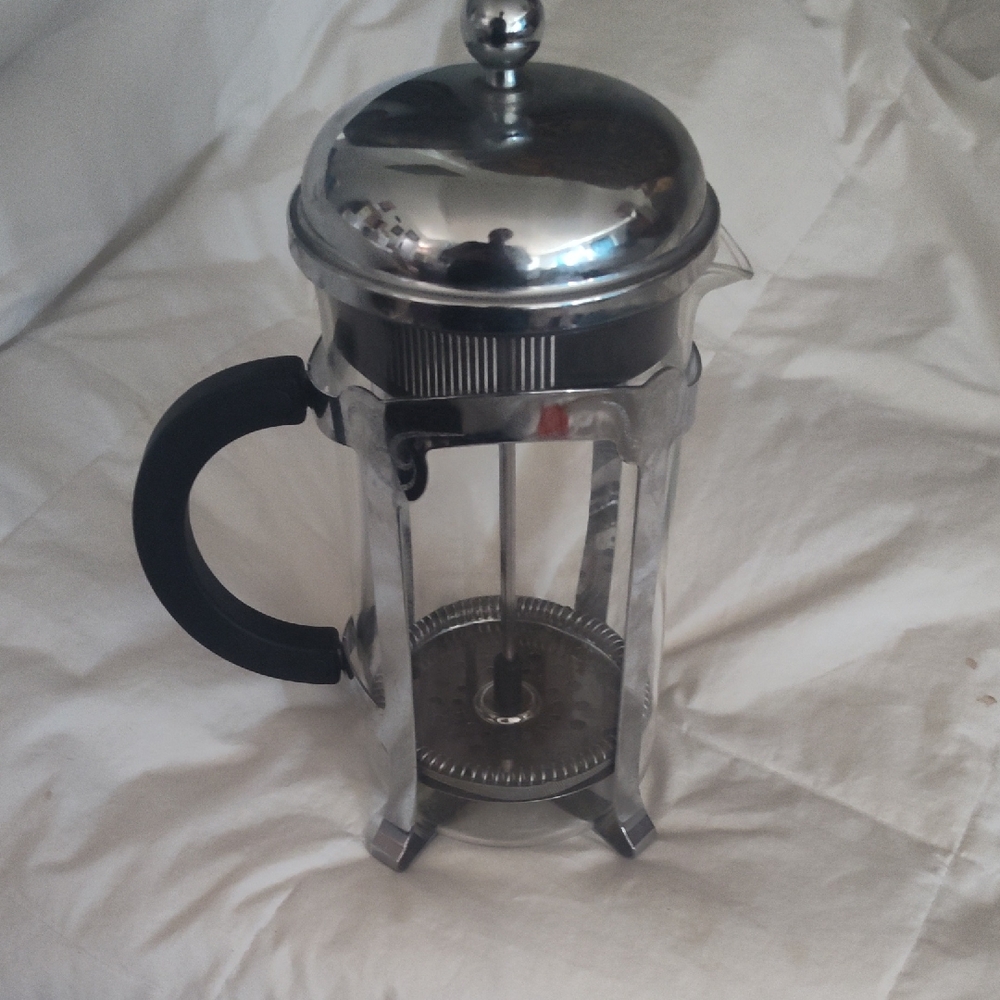Stainless Steel French Press Coffee Maker - Black Handle